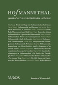 Cover: Hofmannsthal - Rombach Wissenschaft