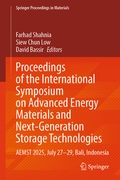 Cover: Proceedings of the International Symposium on Advanced Energy Materials and Next-Generation Storage Technologies - Springer