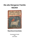 Cover: Die alte Giengener Familie KECKH - epubli
