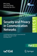Cover: Security and Privacy in Communication Networks - Springer