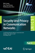 Cover: Security and Privacy in Communication Networks - Springer