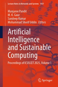 Enlarge image Cover: Artificial Intelligence and Sustainable Computing - Springer