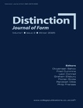 Cover: Distinction. Journal of Form.  Volume 1, Issue 2, Winter 2025 - College Publications
