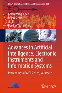 Enlarge image Cover: Advances in Artificial Intelligence, Electronic Instruments and Information Systems - Springer
