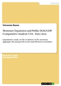 Cover: Monetary Expansion and Public Debt/GDP. Comparative Analysis USA - Euro Area - GRIN Verlag