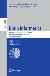 Enlarge image Cover: Brain Informatics - Springer