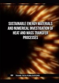Cover: Sustainable Energy Materials and Numerical Investigation of Heat and Mass Transfer Processes - Trans Tech Publications Ltd