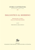 Cover: Dall'antico al moderno. Immagini del classico nelle letterature europee - Edizioni Di Storia E Letteratura