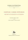 Cover: Scritture carismi istituzioni - Edizioni Di Storia E Letteratura