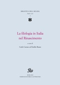 Cover: La filologia in Italia nel Rinascimento - Edizioni Di Storia E Letteratura