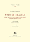 Cover: Notae de miraculis - Edizioni Di Storia E Letteratura