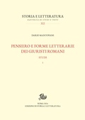 Cover: Pensiero e forme letterarie dei giuristi romani - Edizioni Di Storia E Letteratura