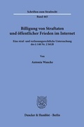 Cover: Billigung von Straftaten und &ouml;ffentlicher Frieden im Internet - Duncker & Humblot