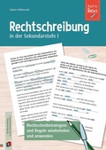 Cover: Rechtschreibung in der Sekundarstufe I - Verlag an der Ruhr
