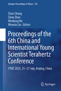 Cover: Proceedings of the 6th China and International Young Scientist Terahertz Conference - Springer