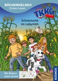 Cover: TKKG Junior, B&uuml;cherhelden, Erstes Lesen, Schatzsuche im Labyrinth - Kosmos