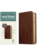 Cover: NLT Pocket Thinline Bible, Filament Enabled (Leatherlike, Brown Cross, Red Letter) - Tyndale House Publishers