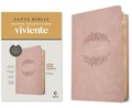 Cover: Biblia Letra S&uacute;per Gigante Ntv, Con Filament (Sentipiel, Rosado P&aacute;lido, Letra Roja) - Tyndale House Publishers