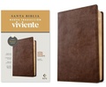 Cover: Biblia Letra S&uacute;per Gigante Ntv, Con Filament (Sentipiel, Caf&eacute; R&uacute;stico, Letra Roja) - Tyndale House Publishers