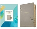 Cover: NLT Courage for Life Study Bible for Women, Filament Enabled (Leatherlike, Steel Gray, Indexed, Red Letter) - Tyndale House Publishers