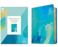 Cover: NLT Courage for Life Study Bible for Women, Filament Enabled (Leatherlike, Brushed Aqua Blue, Red Letter) - Tyndale House Publishers
