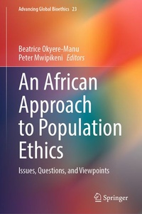 Enlarge image Cover: An African Approach to Population Ethics - Springer
