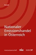 Cover: Nationaler Emissionshandel in &Ouml;sterreich - Manz