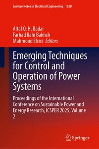 Enlarge image Cover: Emerging Techniques for Control and Operation of Power Systems - Springer