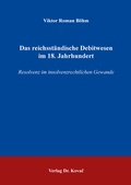 Cover: Das reichsst&auml;ndische Debitwesen im 18. Jahrhundert - Kovac, Dr. Verlag