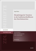 Cover: Morphologische Variation in der Indefinitartikelflexion des Z&uuml;richdeutschen - Franz Steiner Verlag