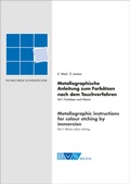 Cover: Metallograpische Anleitung zum Farb&auml;tzen nach dem Tauchverfahren - DVS Media GmbH