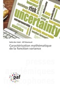 Cover: Caract&eacute;risation math&eacute;matique de la fonction variance - Presses Acad&eacute;miques Francophones