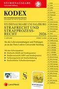 Cover: KODEX Strafrecht und Strafprozessrecht (Uni Sbg) 2026 - LexisNexis Verlag ARD ORAC GmbH