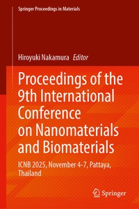 Enlarge image Cover: Proceedings of the 9th International Conference on Nanomaterials and Biomaterials - Springer