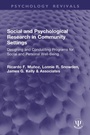 Cover: Social and Psychological Research in Community Settings - Routledge