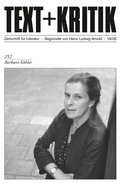 Cover: Barbara K&ouml;hler - Edition Text + Kritik