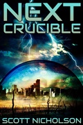 Cover: Crucible (Next, #5) - Haunted Computer Books