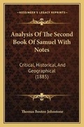 Cover: Analysis Of The Second Book Of Samuel With Notes - Kessinger Publishing