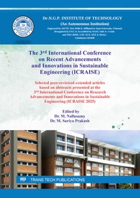 Enlarge image Cover: The 3rd International Conference on Recent Advancements and Innovations in Sustainable Engineering (ICRAISE) - Trans Tech Publications Ltd
