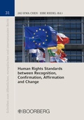 Cover: Human Rights Standards between Recognition, Confirmation, Affirmation and Change - Boorberg