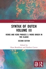 Cover: Syntax of Dutch Volume III - Taylor & Francis