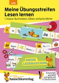 Cover: Meine &Uuml;bungsstreifen Lesen lernen - 1. Klasse: Buchstaben, Silben, einfache W&ouml;rter - Hauschka Verlag
