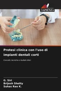 Cover: Protesi clinica con l'uso di impianti dentali corti - Edizioni Sapienza