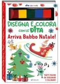 Cover: Arriva Babbo Natale! Dita colorate. Disegna e colora con le dita - Crealibri