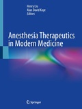 Cover: Anesthesia Therapeutics in Modern Medicine - Springer
