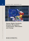 Cover: Human Rights Standards between Recognition, Confirmation, Affirmation and Change - Boorberg