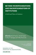 Cover: Beyond Microfoundations and Macrofoundations of Institutions - Emerald Publishing Limited