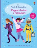 Cover: Ragazze d'azione e pattinatrici. Con adesivi - Vesto le bamboline;Usborne