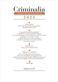 Cover: Criminalia. Annuario di scienze penalistiche (2024). Vol. 19 - Criminalia. Annuario di scienze penalistiche;Edizioni ETS