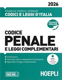 Enlarge image Cover: Codice penale e leggi complementari 2026 - Codici e leggi d'Italia;Ulrico Hoepli